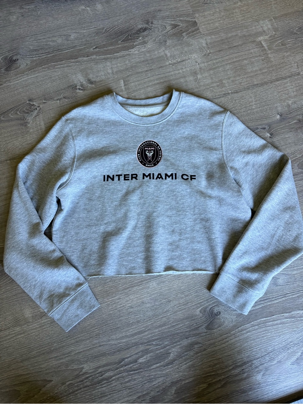 Gray Inter Miami CF crewneck sweatshirt